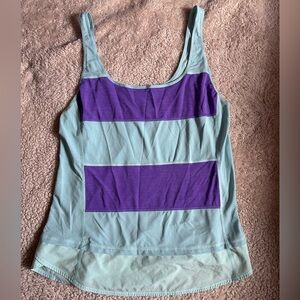 Lululemon Run Mod Moves Singlet Aquamarine Power Purple Womens